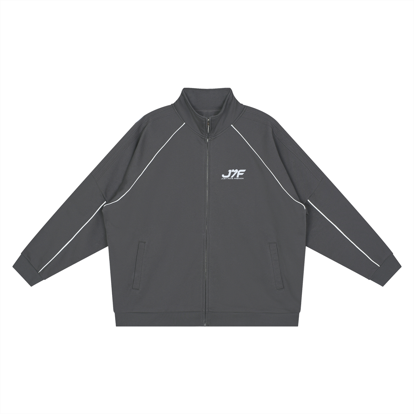 Reflection Striped Raglan Sleeve  Jacket