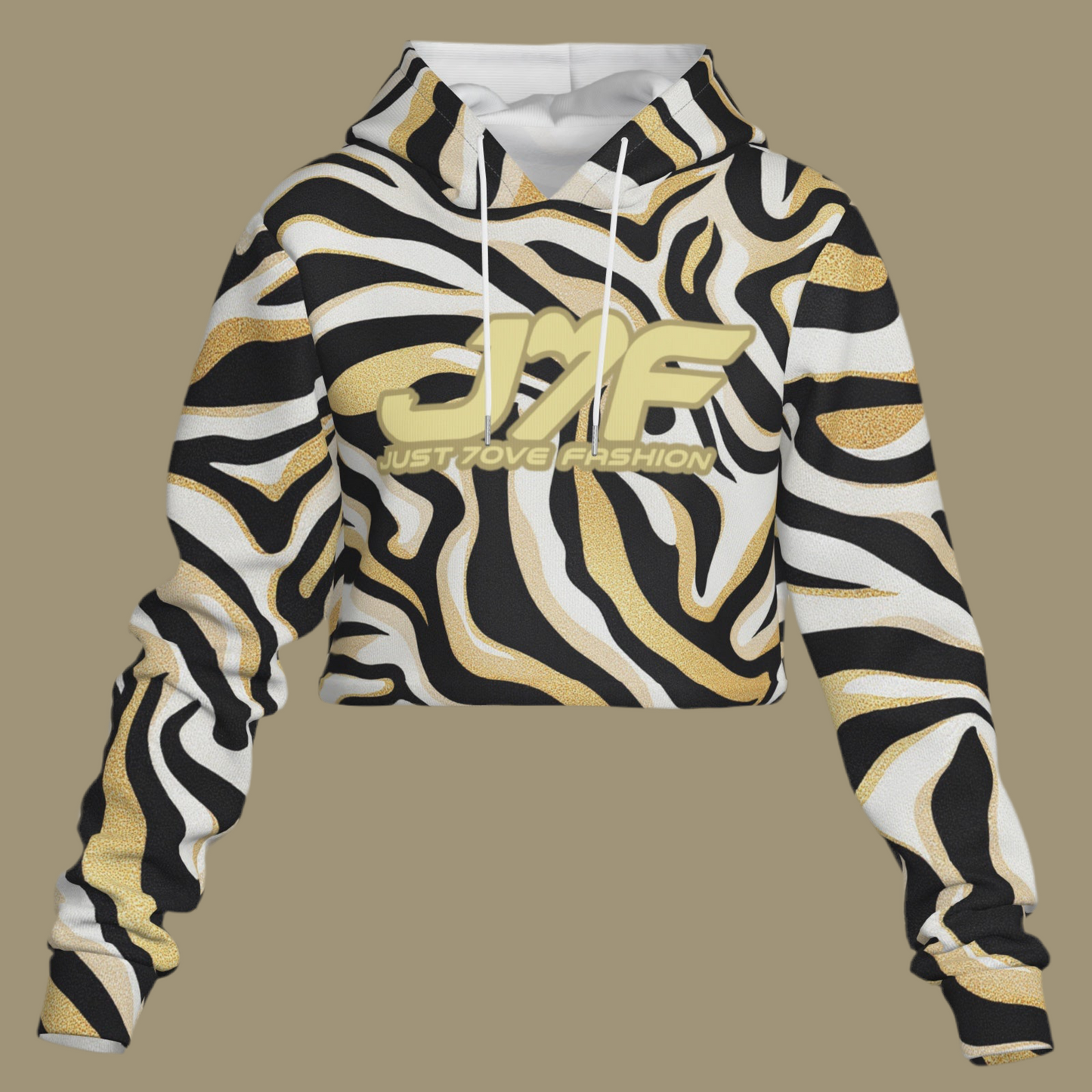 All-Over Print Women's Thicken Crop Top Pullover Hoodie