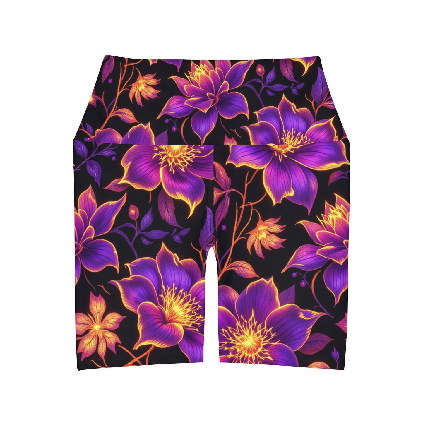 High Waisted Yoga Shorts (AOP)