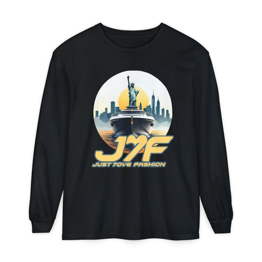 Unisex Garment-dyed Long Sleeve T-Shirt