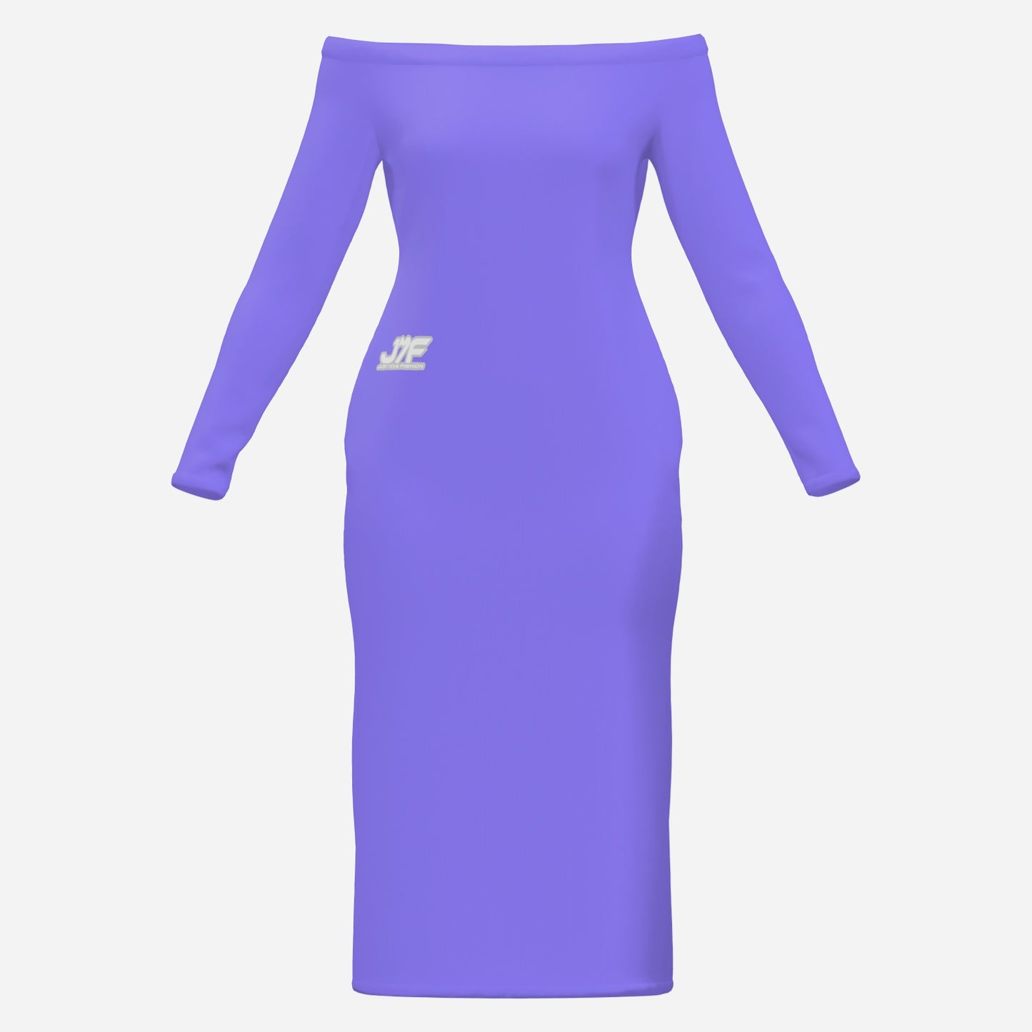 All-Over Print Women's One-Shoulder Skinny Long Sleeve Dress