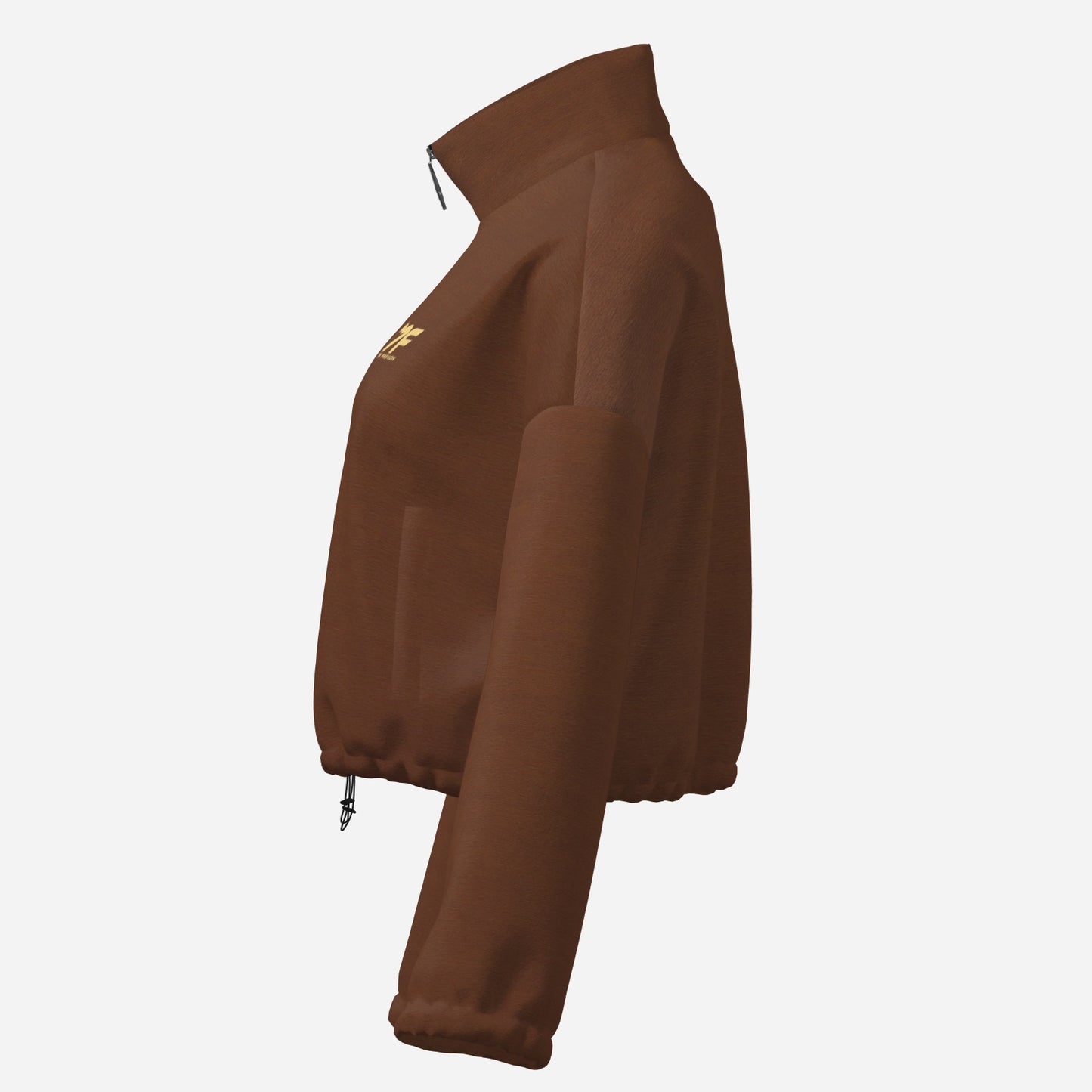 All-Over Print Women's Fleece Sweatshirt Short Jackets