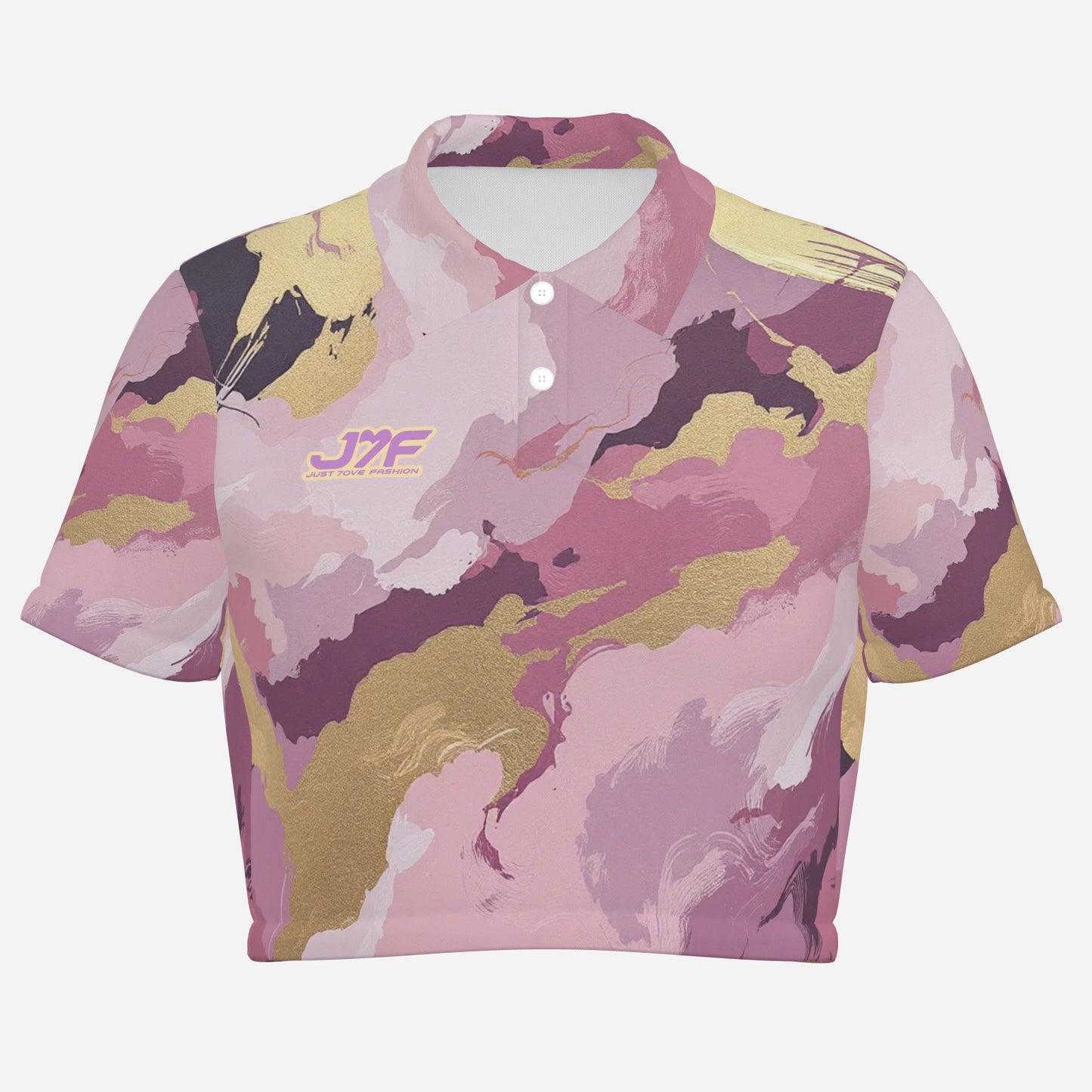 Women's Polo Shirt Crop Top