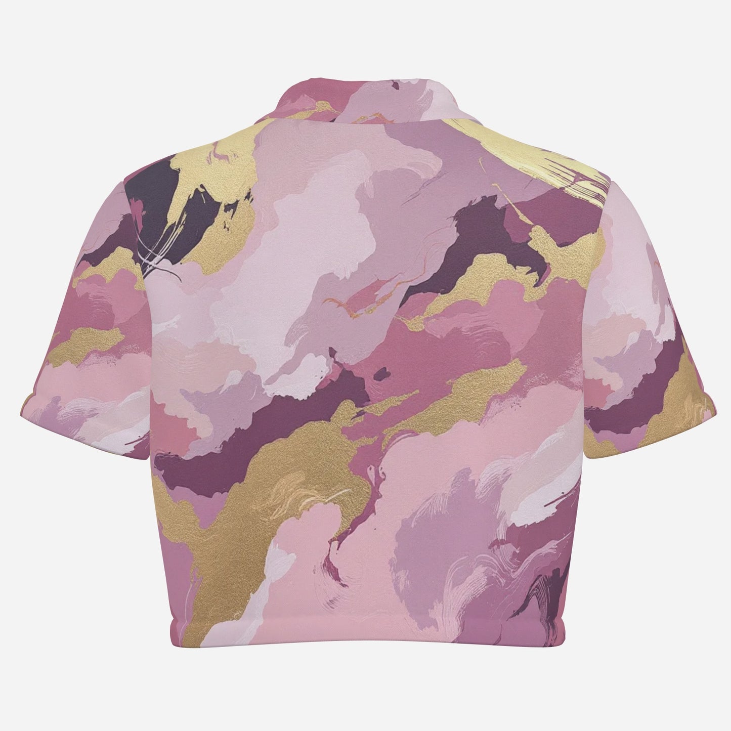 Women's Polo Shirt Crop Top