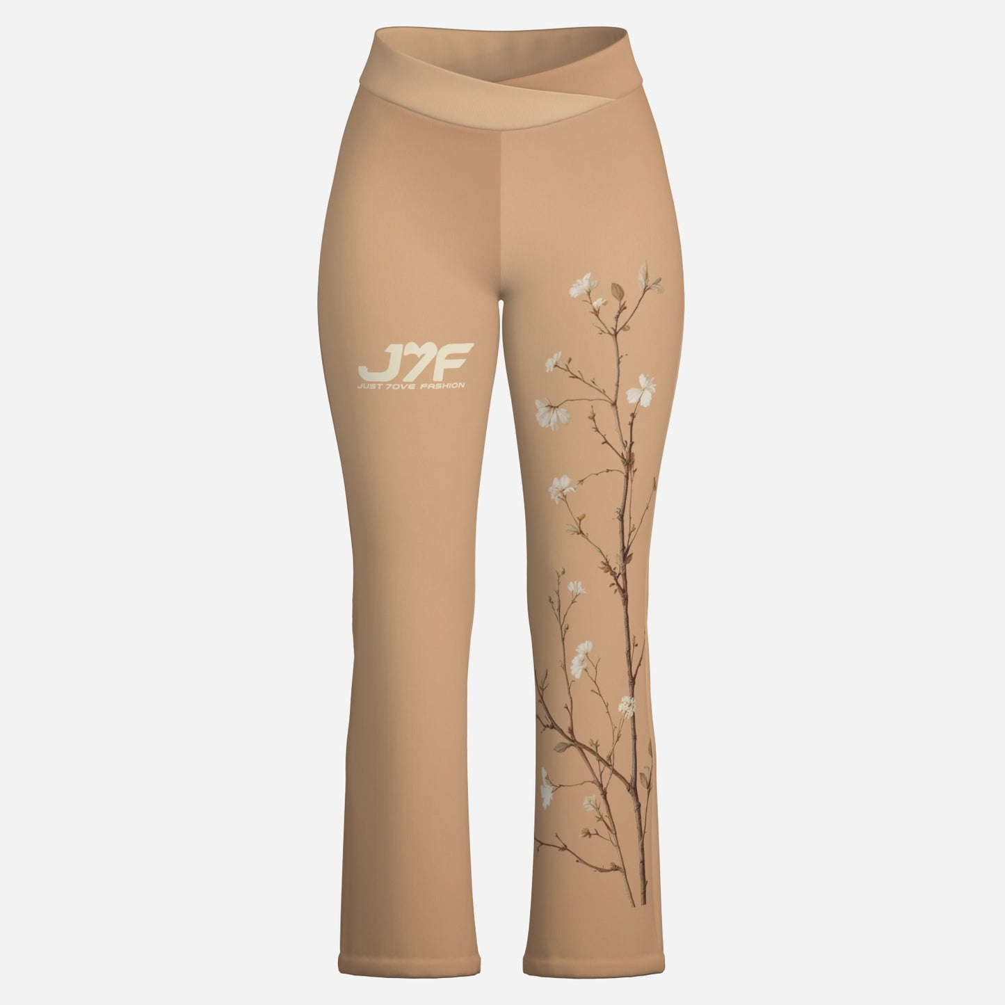 All-Over Print Women's Crossover Yoga Jogging Pants With Tummy Control