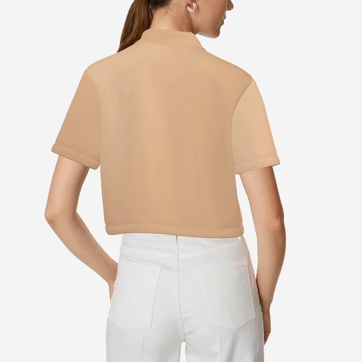 Women's Polo Shirt Crop Top