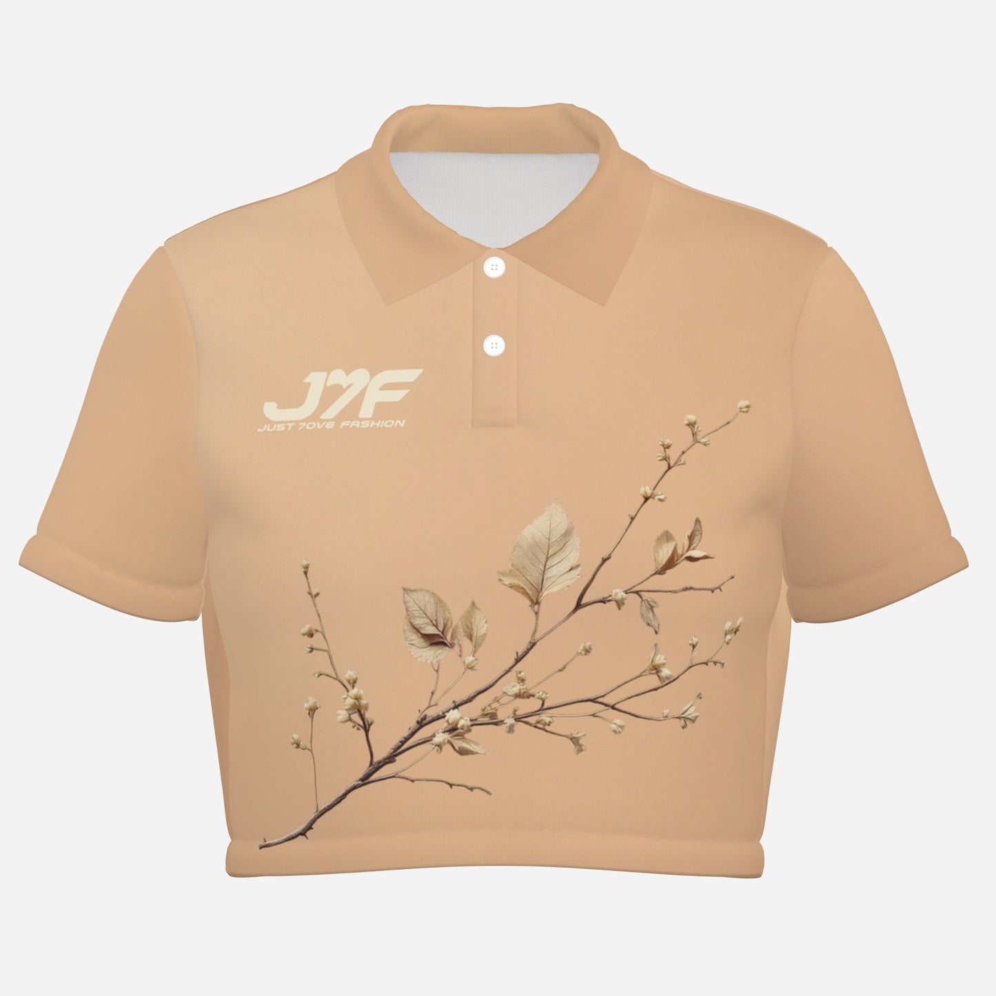 Women's Polo Shirt Crop Top