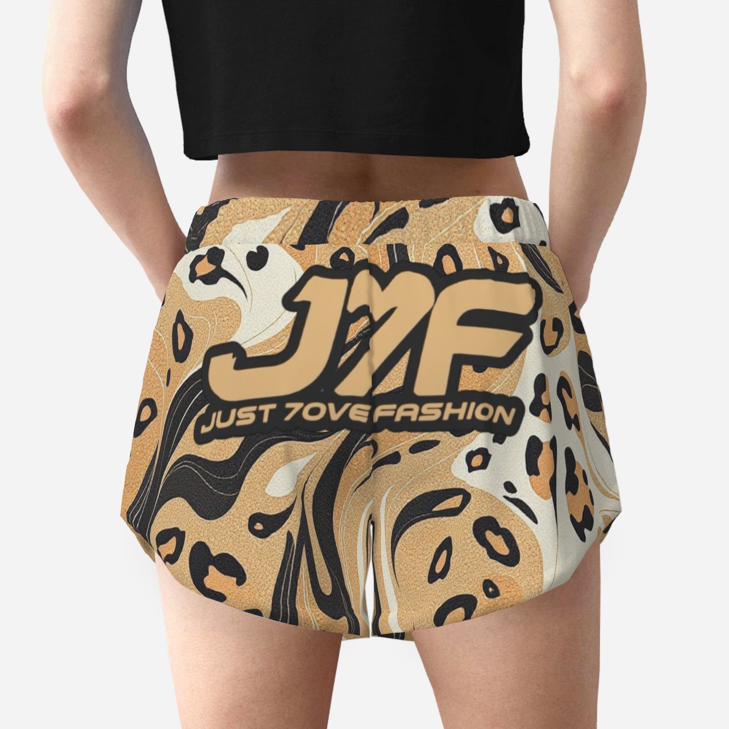 All-Over Print Women's Athletic Shorts with Liner