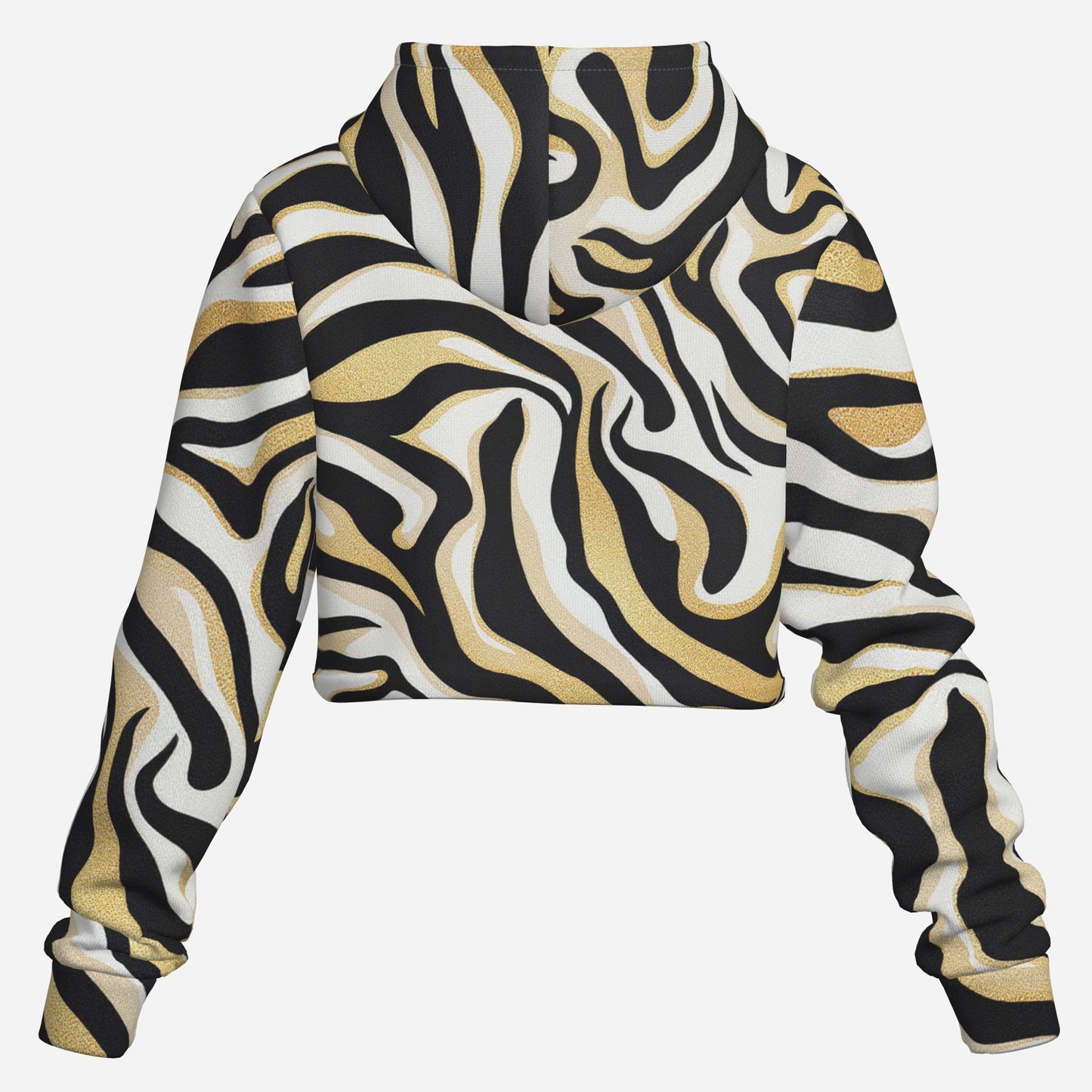 All-Over Print Women's Thicken Crop Top Pullover Hoodie