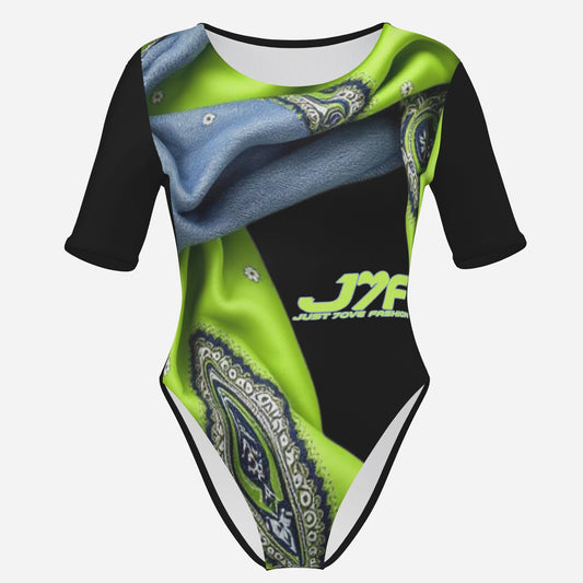 All-Over Print Women's One-Piece Swimsuit-Milk Silk 180 GSM