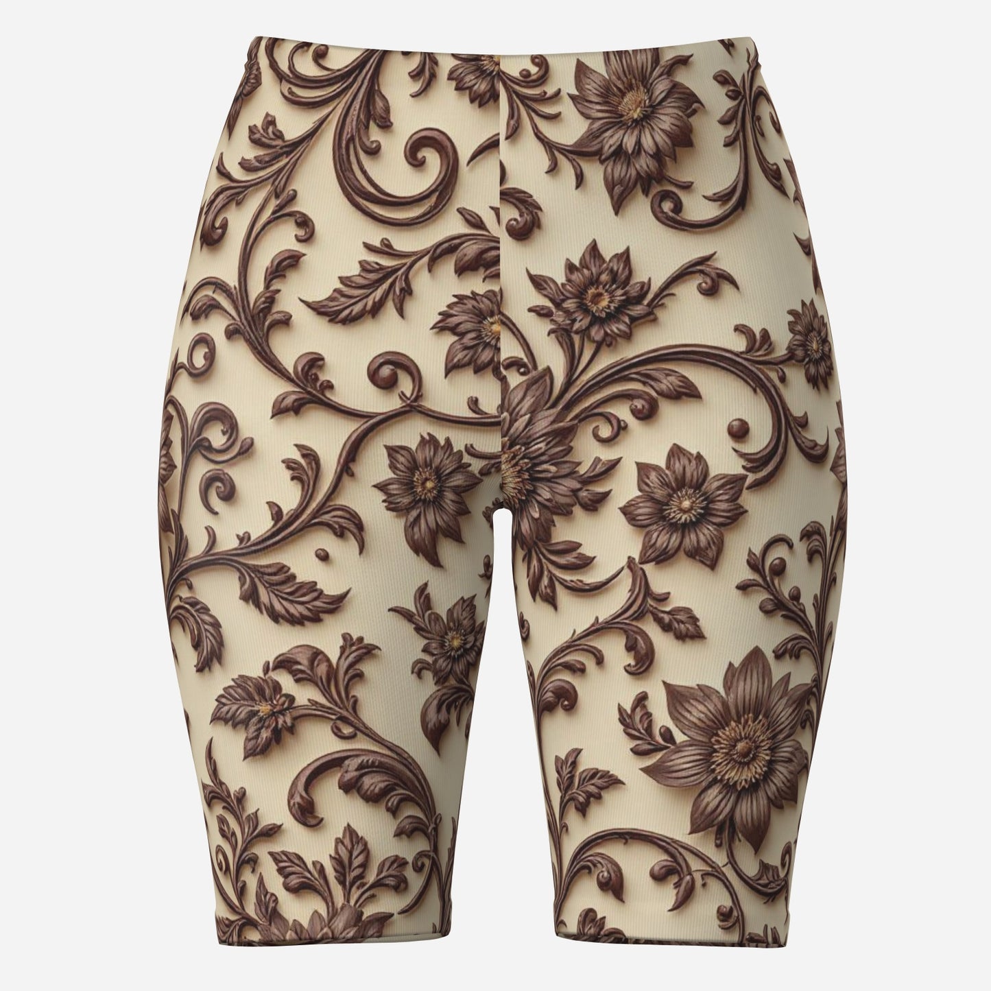 All-Over Print Women's Yoga Shorts-Polyester Double Side 250 GSm
