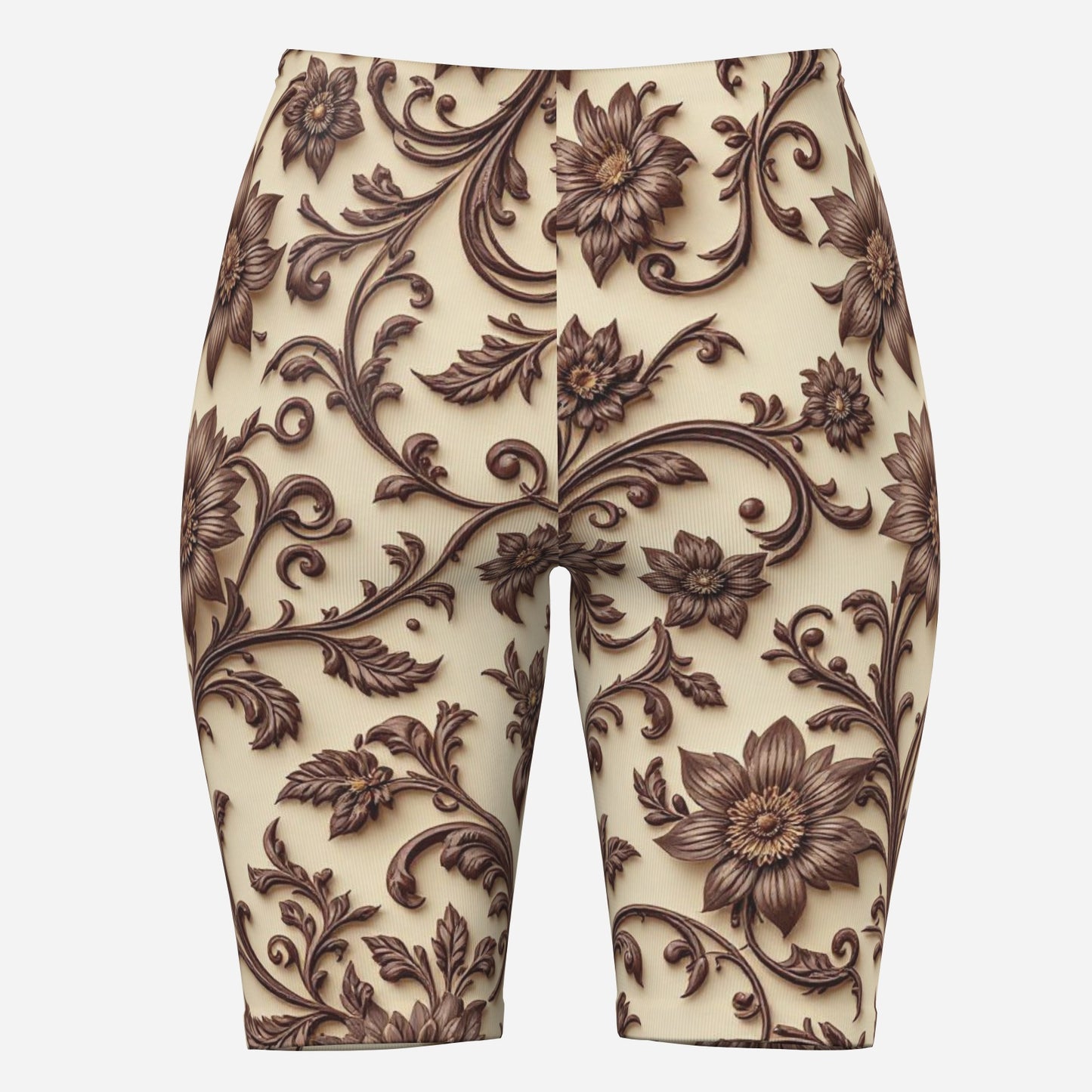 All-Over Print Women's Yoga Shorts-Polyester Double Side 250 GSm
