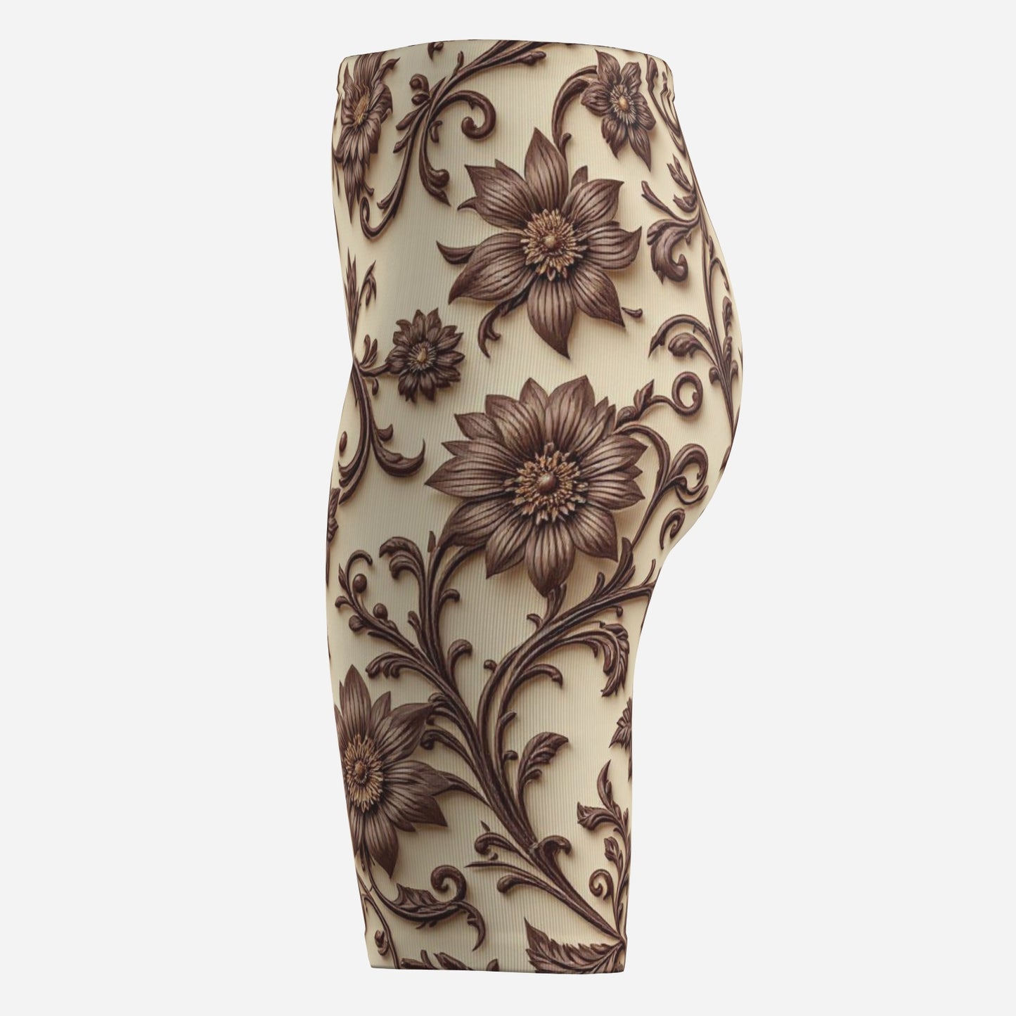 All-Over Print Women's Yoga Shorts-Polyester Double Side 250 GSm