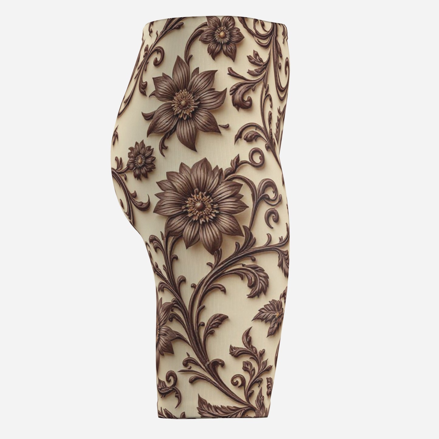 All-Over Print Women's Yoga Shorts-Polyester Double Side 250 GSm
