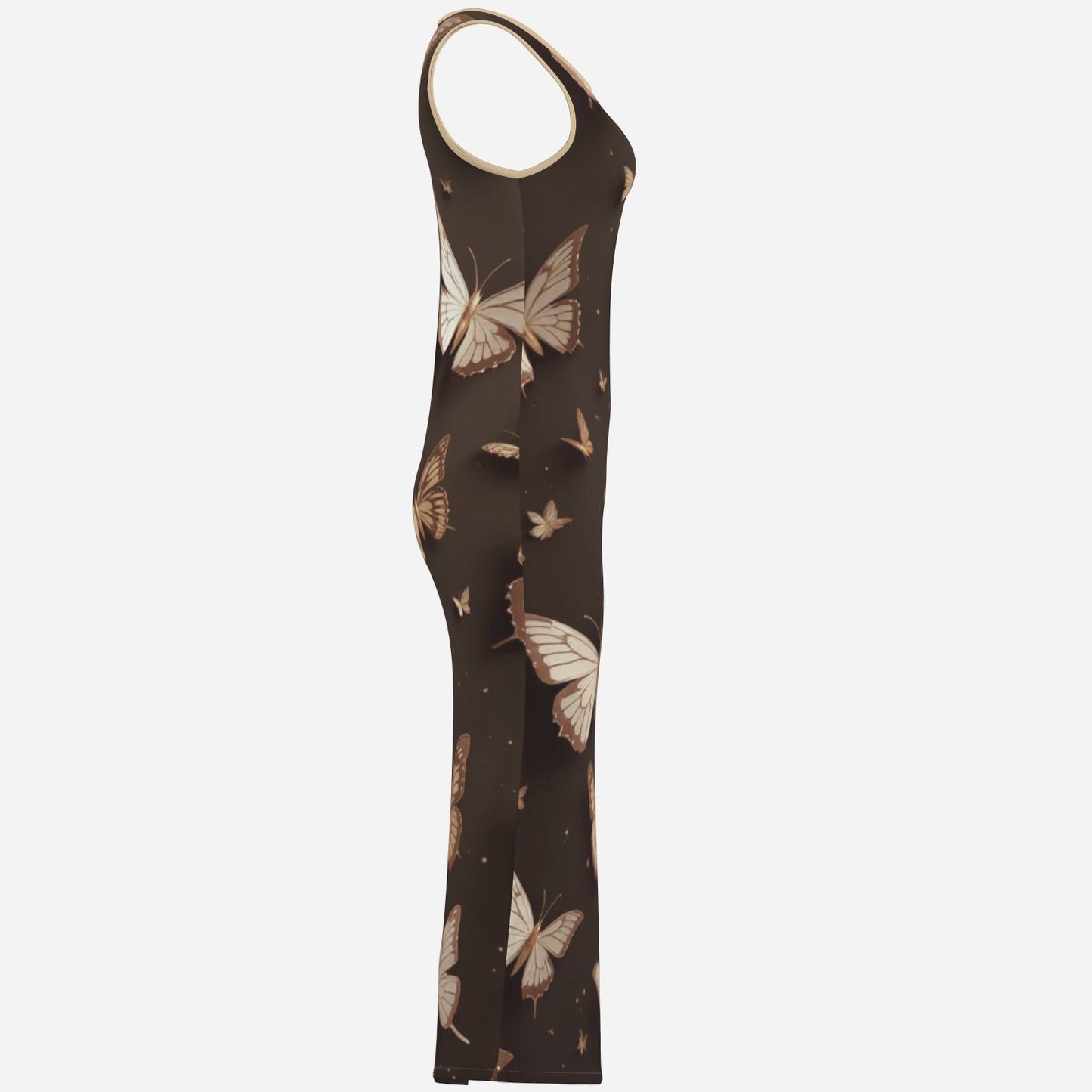 Women's Vest Sleeveless Slide Dress-Milk Silk 180 GSM