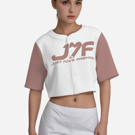All-Over Print Women's Crop Baseball Shirt