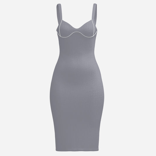 All-Over Print Women's Bodycon Dress-Stretch Pit Strips 240 GSM