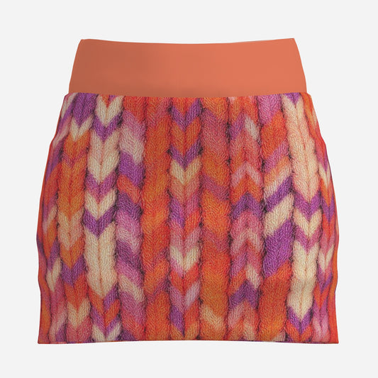 All-Over Print Women's Tennis Golf Skirt with Inner Shorts & Pocket
