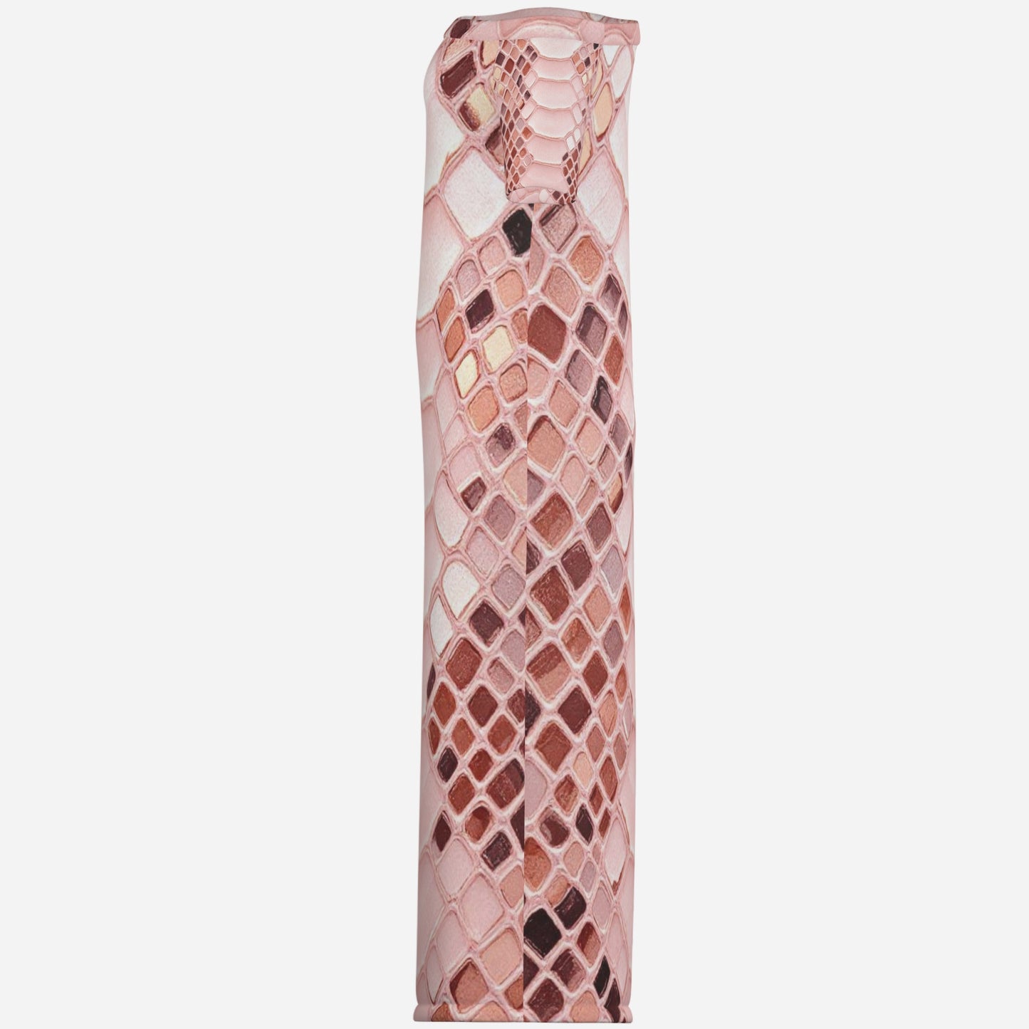 All-Over Print Women's One-Shoulder Long Dress-Milk Silk 180 GSM