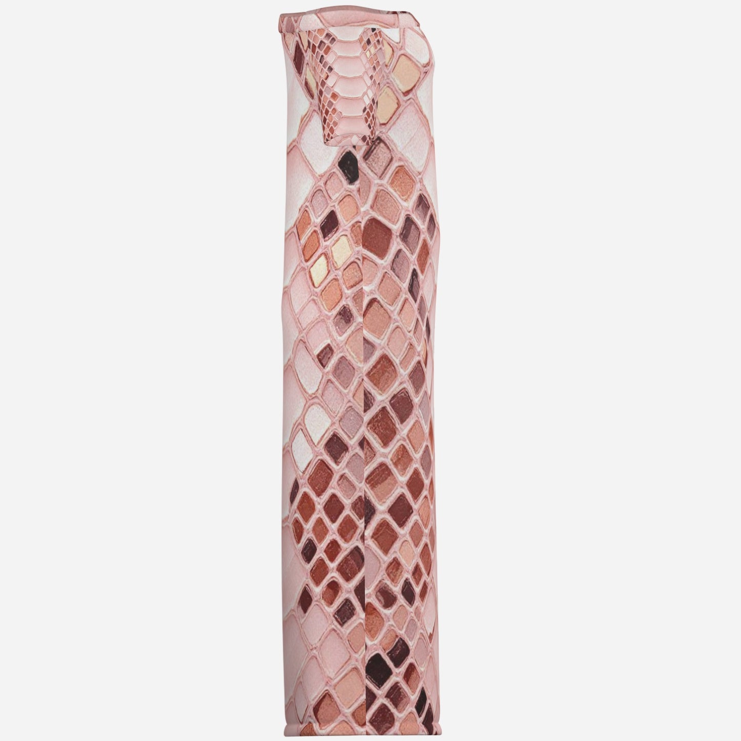 All-Over Print Women's One-Shoulder Long Dress-Milk Silk 180 GSM