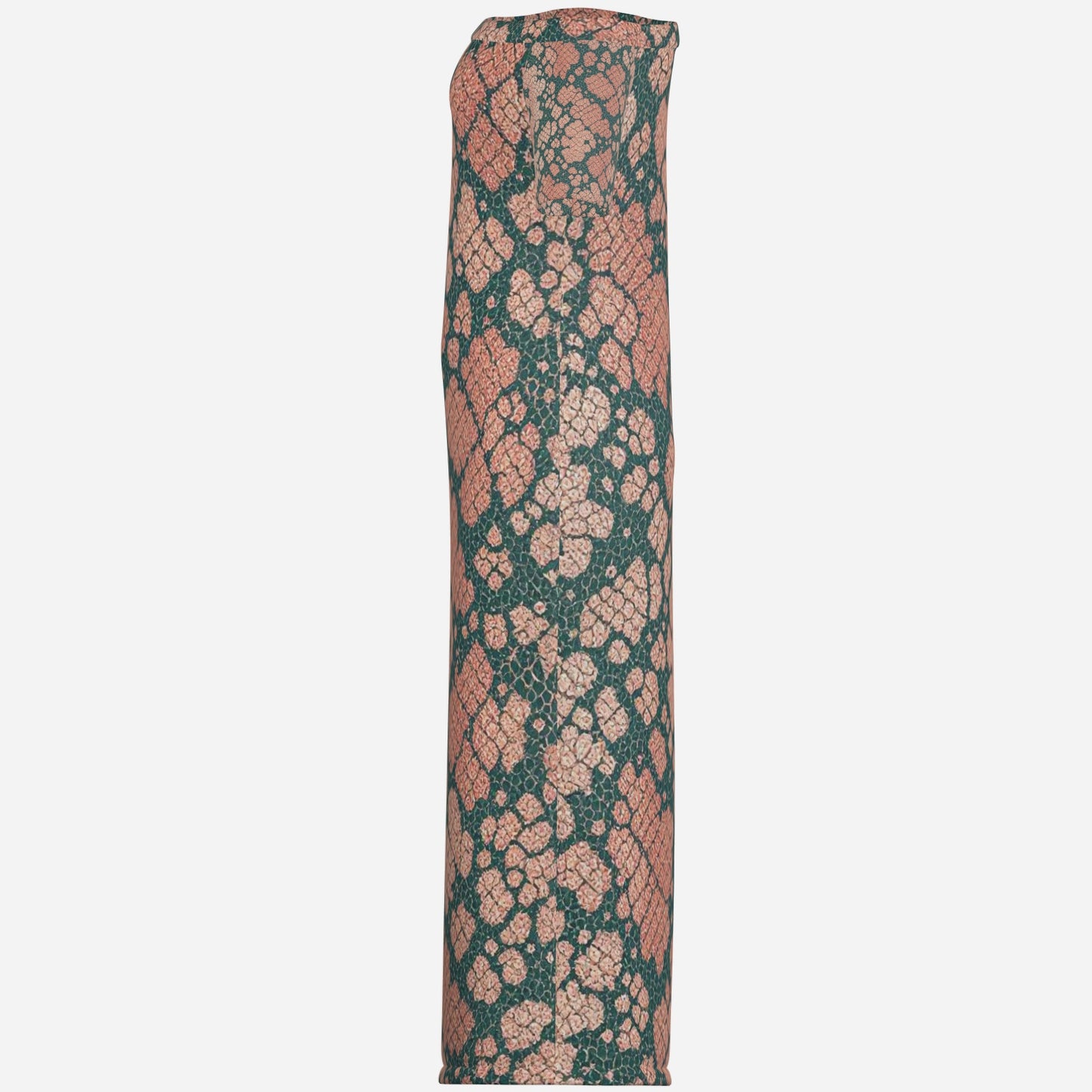 All-Over Print Women's One-Shoulder Long Dress-Milk Silk 180 GSM
