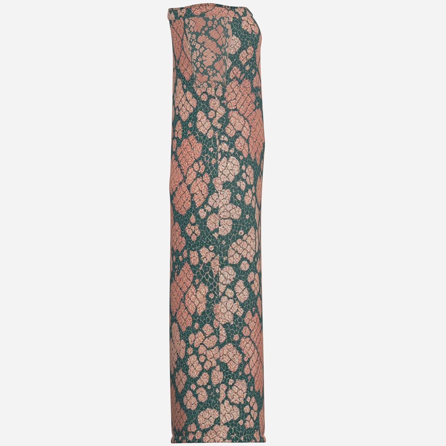 All-Over Print Women's One-Shoulder Long Dress-Milk Silk 180 GSM