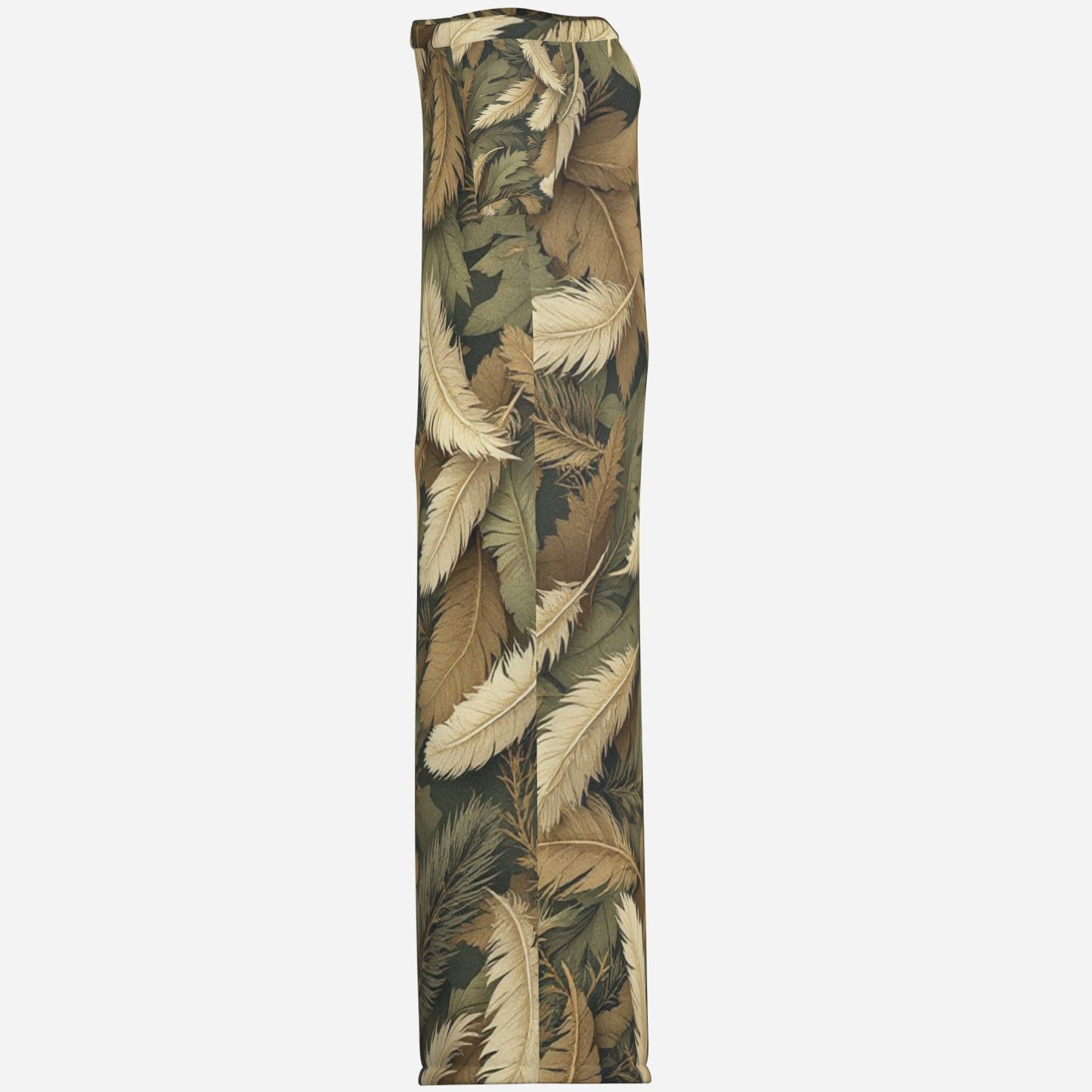 All-Over Print Women's One-Shoulder Long Dress-Milk Silk 180 GSM