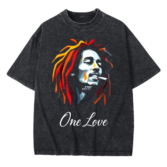One Love Men's Distressed Cotton shirt