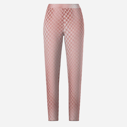 All-Over Print Women's High-Waisted Suit Pants-Air Layer 230 GSM