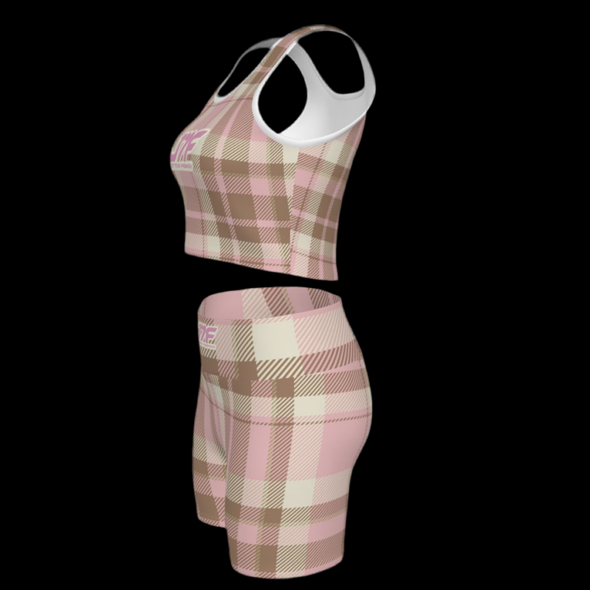 Plaid Print Women's Yoga Set