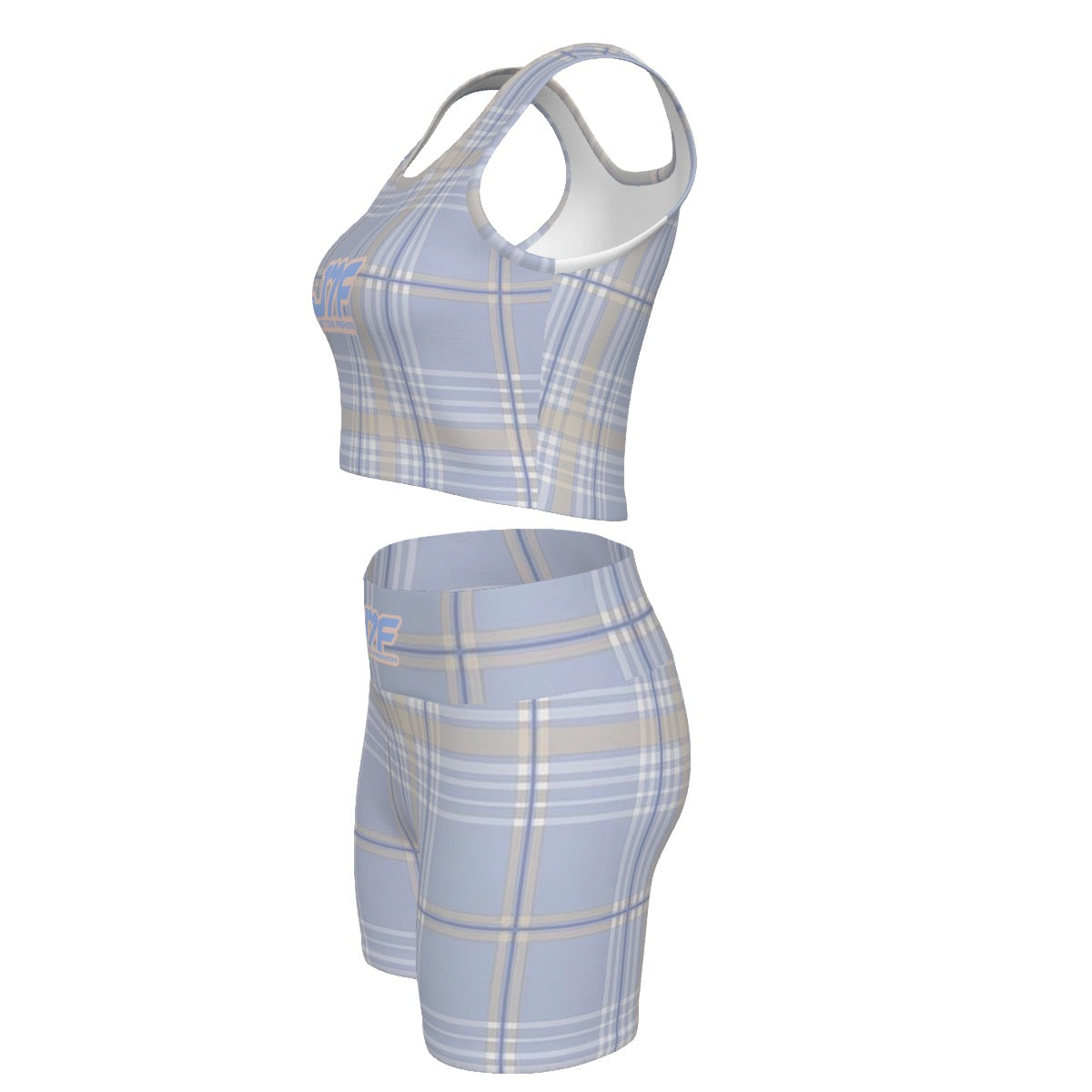 Plaid Print Women's Yoga Set