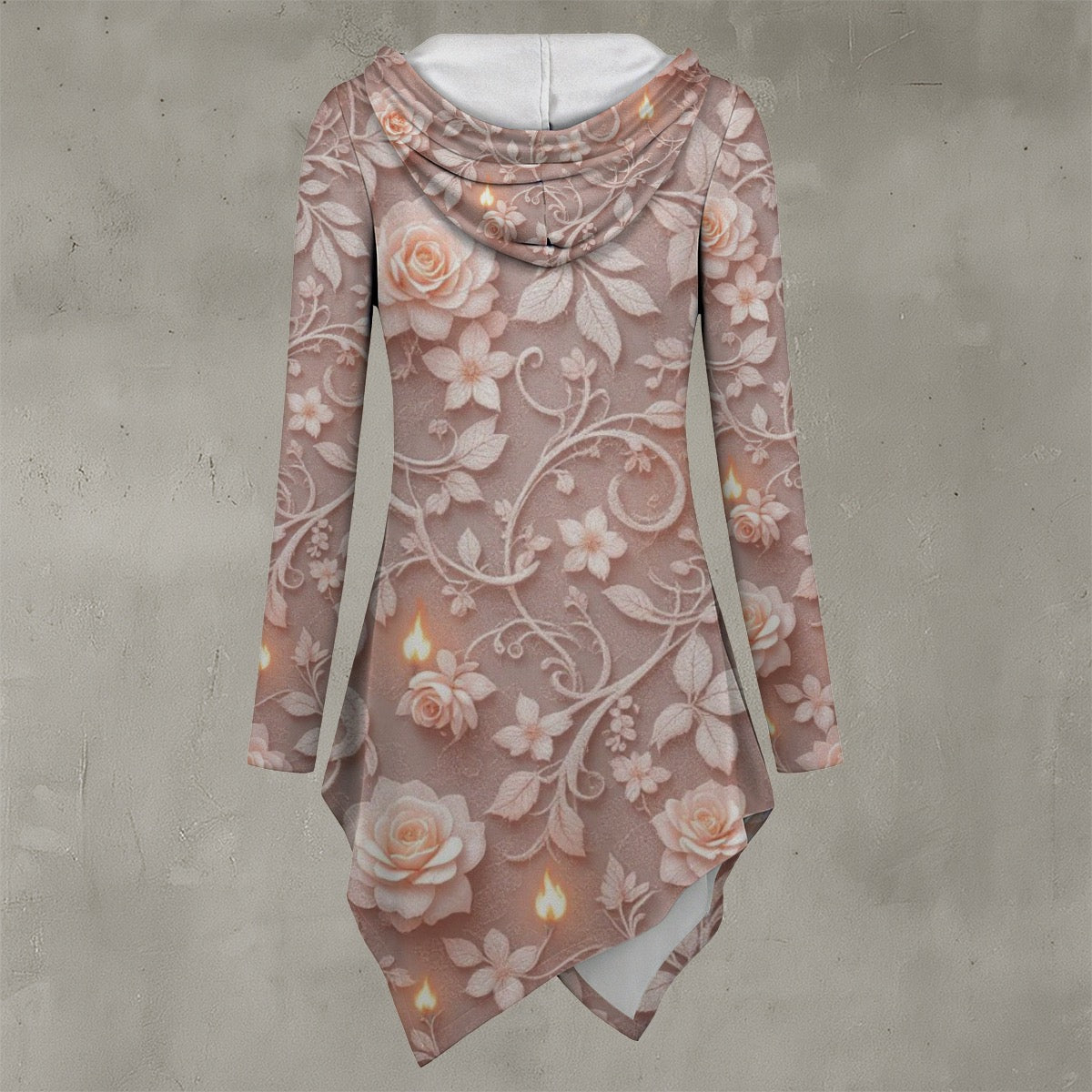 All-Over Print Women's Asymmetric Hem Hoodie
