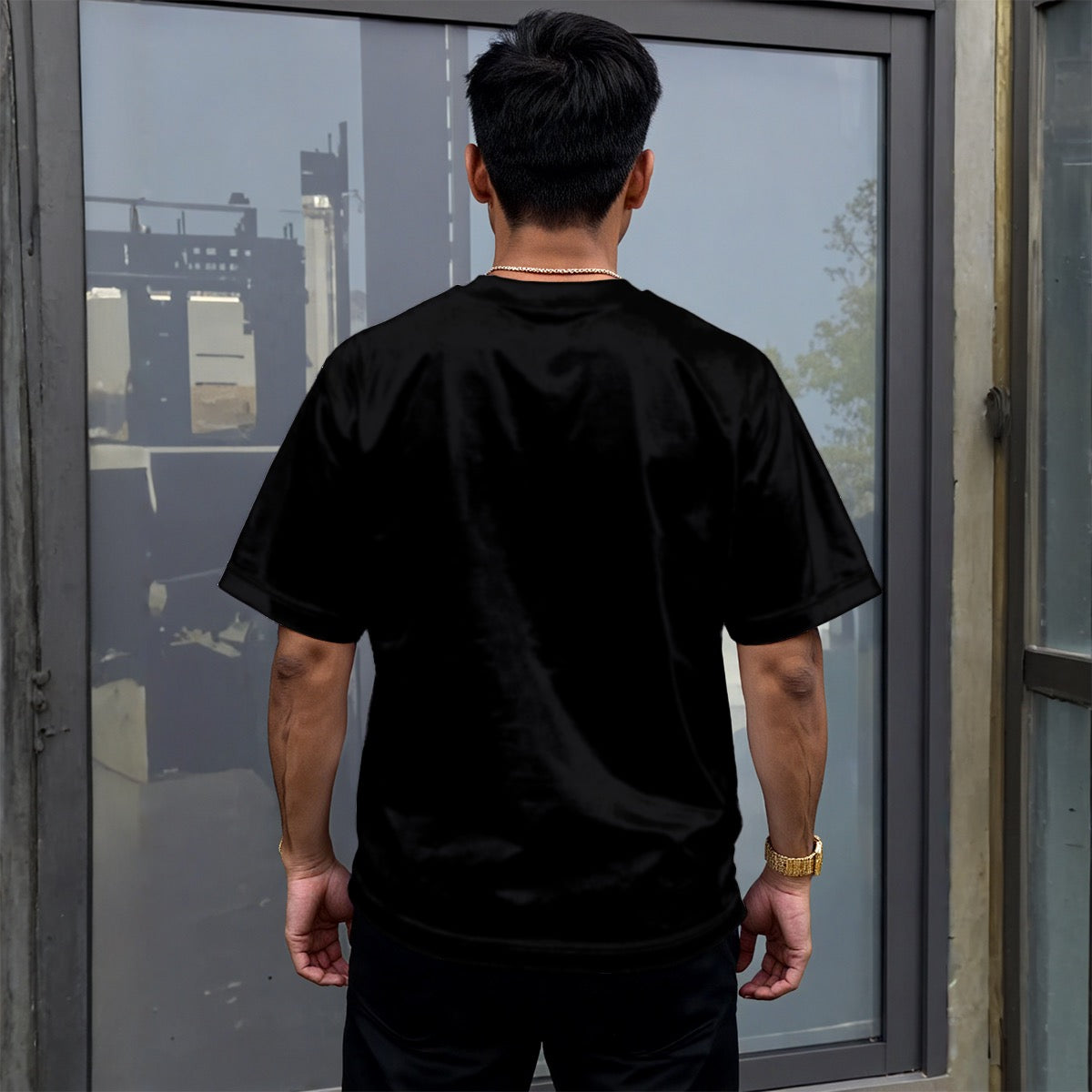 Drop-shoulder T-shirt