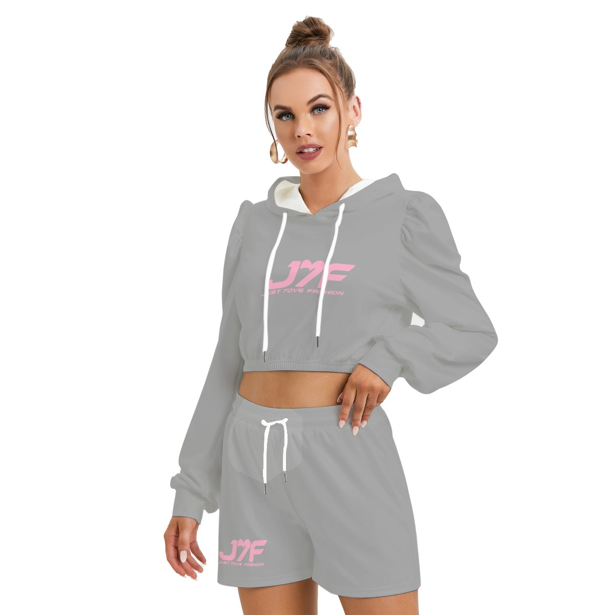 All-Over Print Women's Mirco Fleece Hoodie And Shorts Set