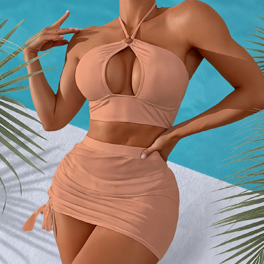 All-Over Print Women's Halter Neck swimming Suit