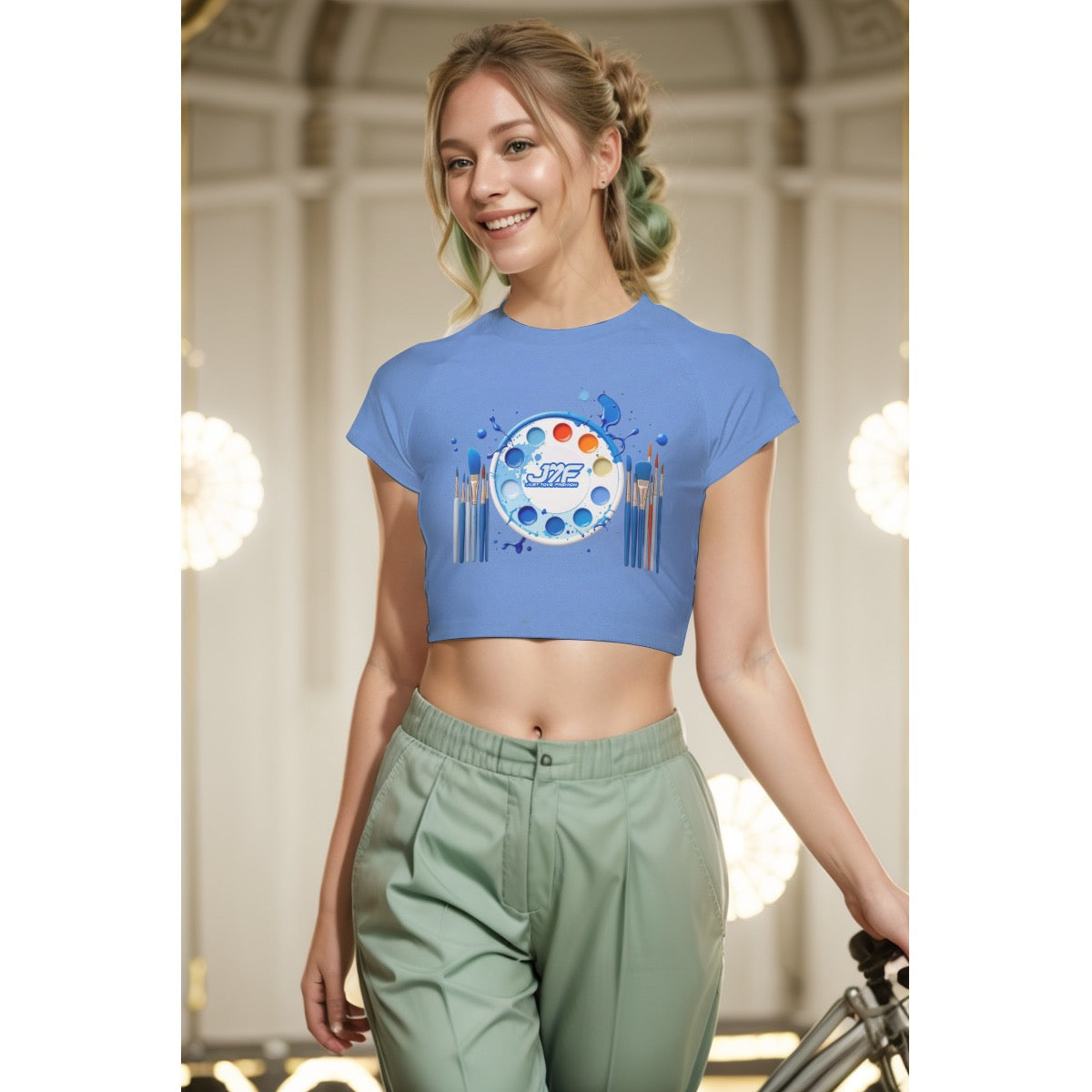 Women's Raglan Cropped T-shirt