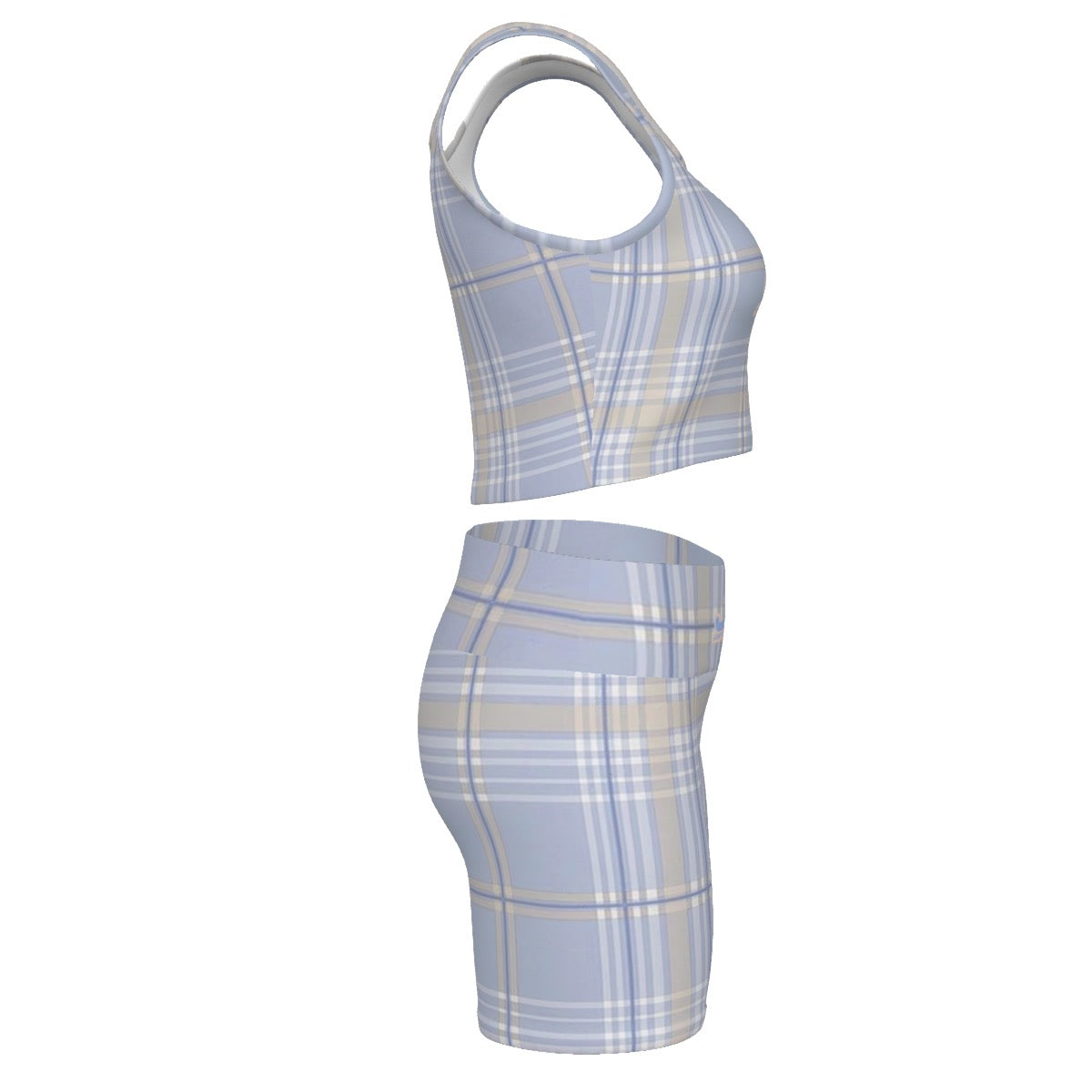 Plaid Print Women's Yoga Set