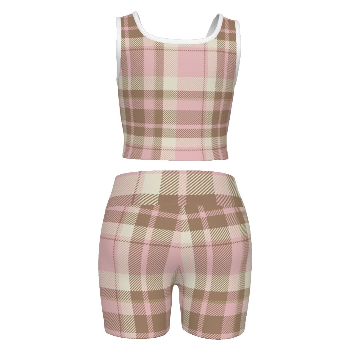 Plaid Print Women's Yoga Set