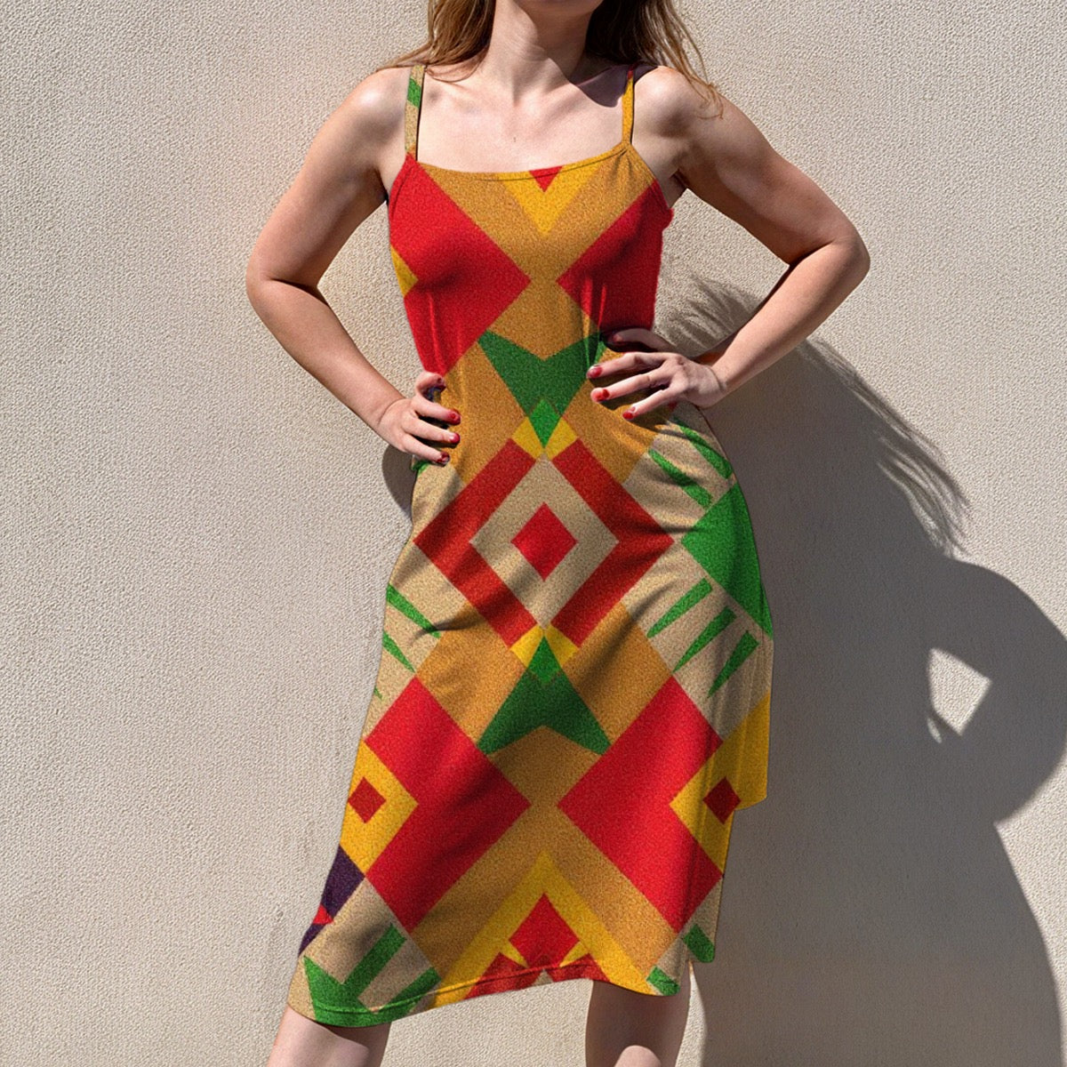 .. Women's sleeveless suspender dress