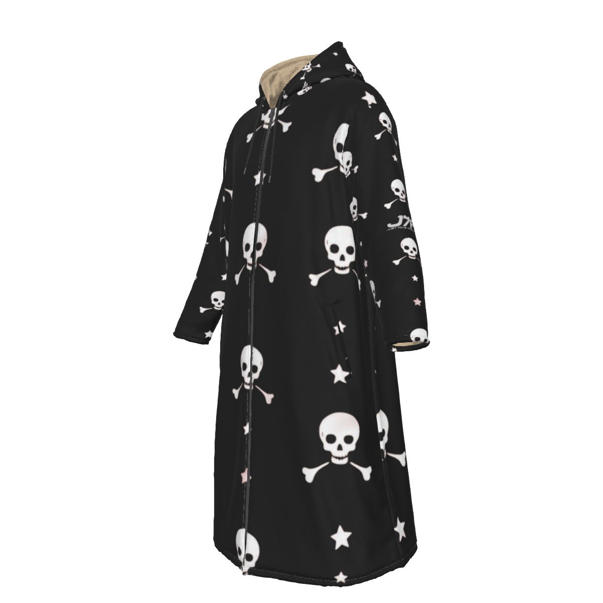 Men's Long Fleece Zip Up Windbreaker