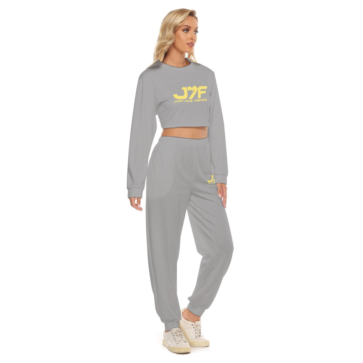 All-Over Print Women's Crop Sweatshirt Suit
