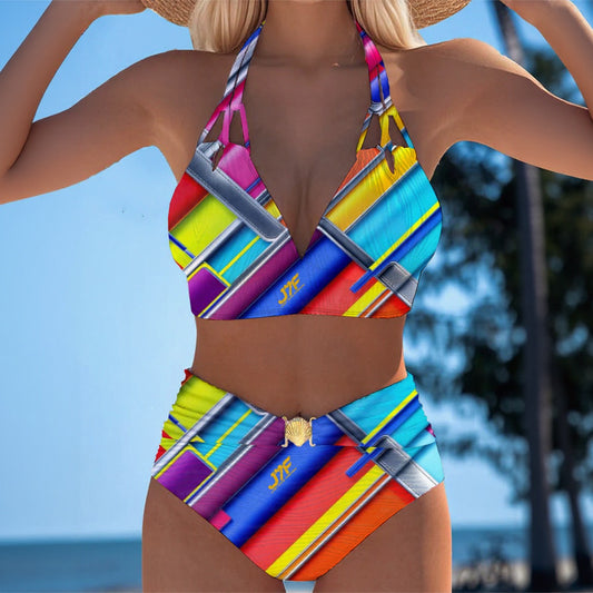 Women's High Waist Camisole Bikini Set