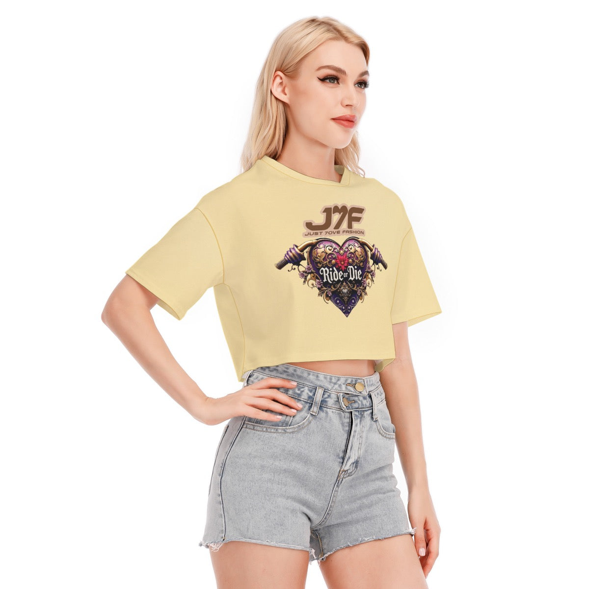 All-Over Print Women's Cropped T-shirt | 190GSM Cotton