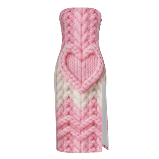 Women's Side Split Tube Top Dress