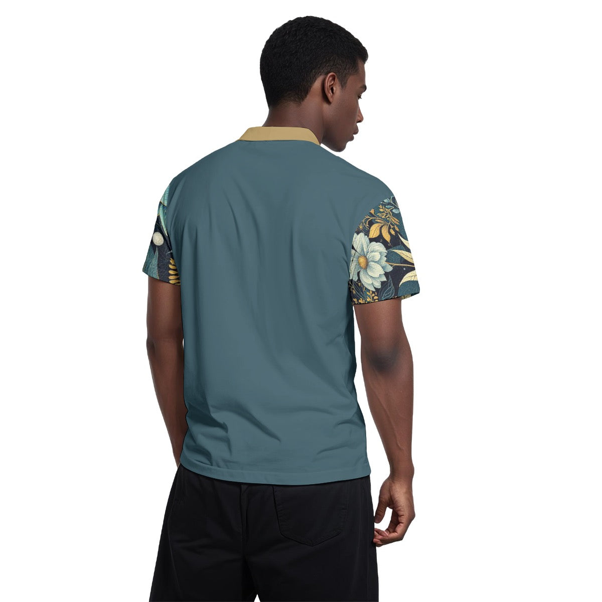 All-Over Print Men's Polo Collar Jersey