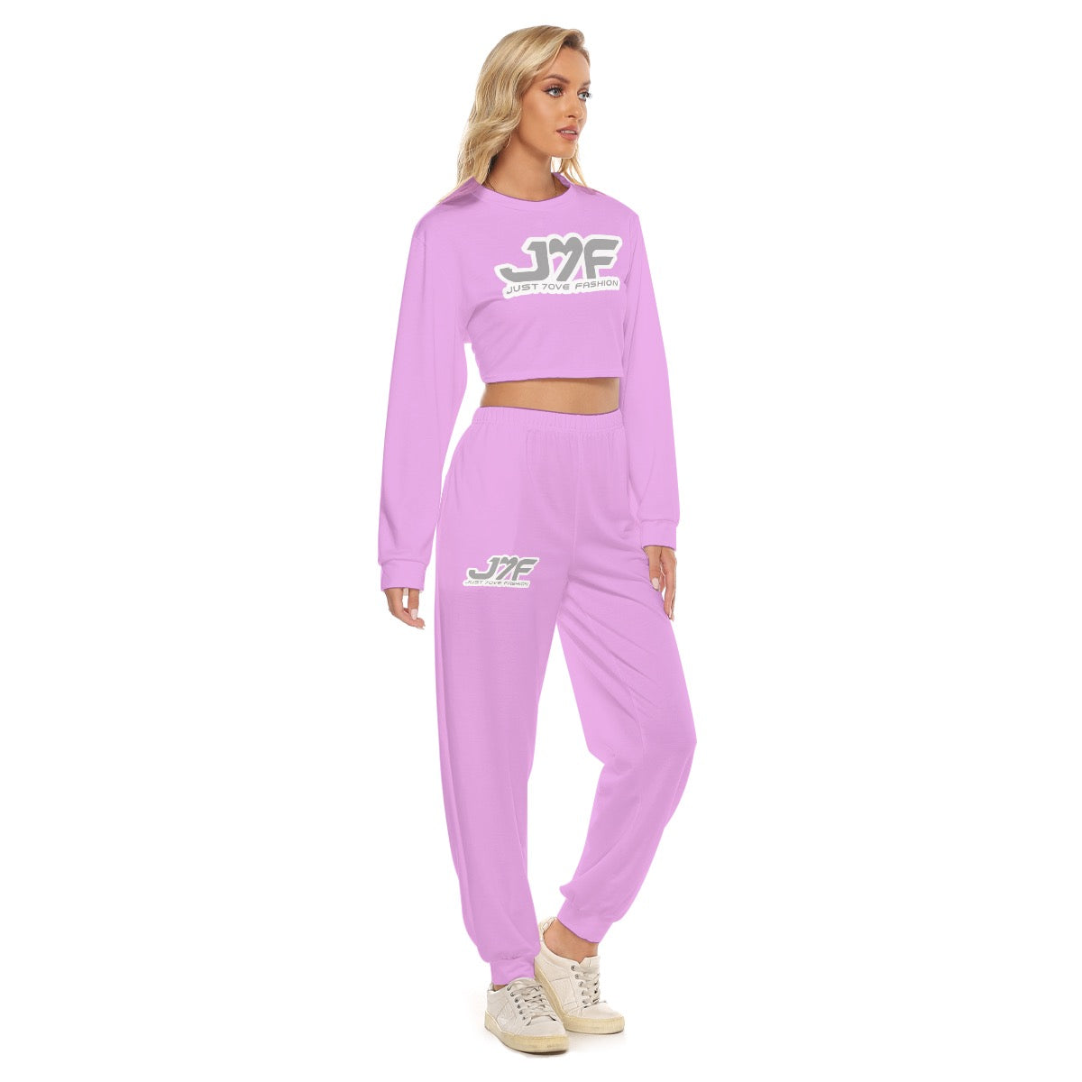 All-Over Print Women's Crop Sweatshirt Suit