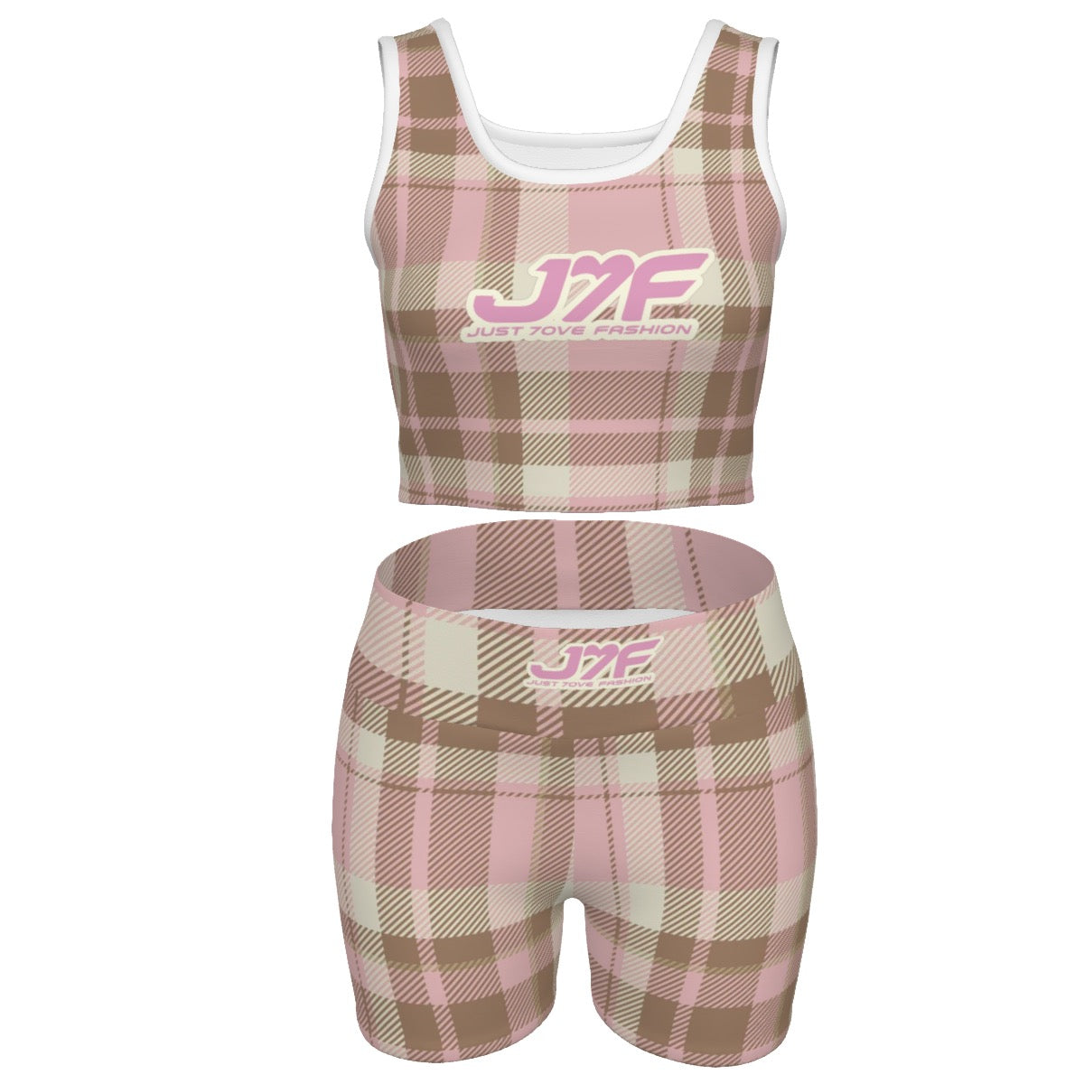 Plaid Print Women's Yoga Set