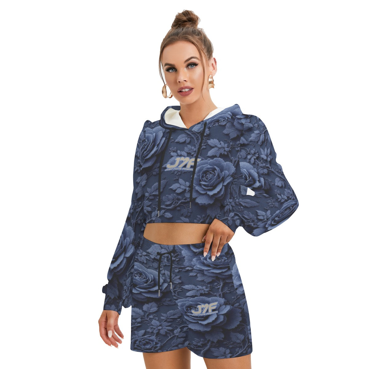 Women's Mirco Fleece Hoodie And Shorts Set
