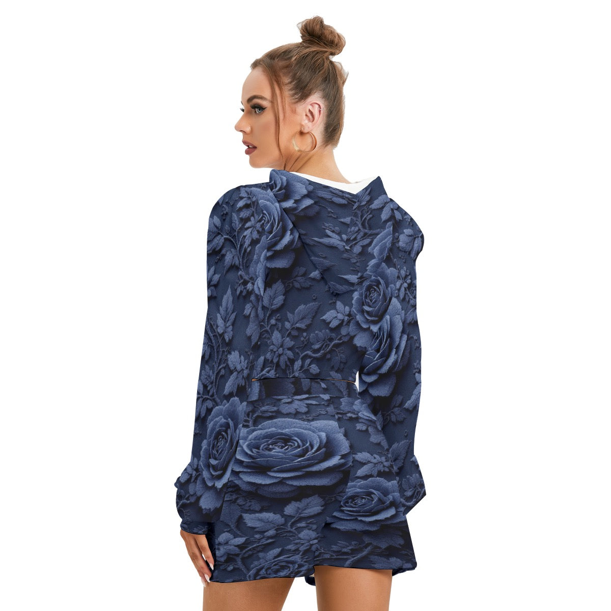 Women's Mirco Fleece Hoodie And Shorts Set