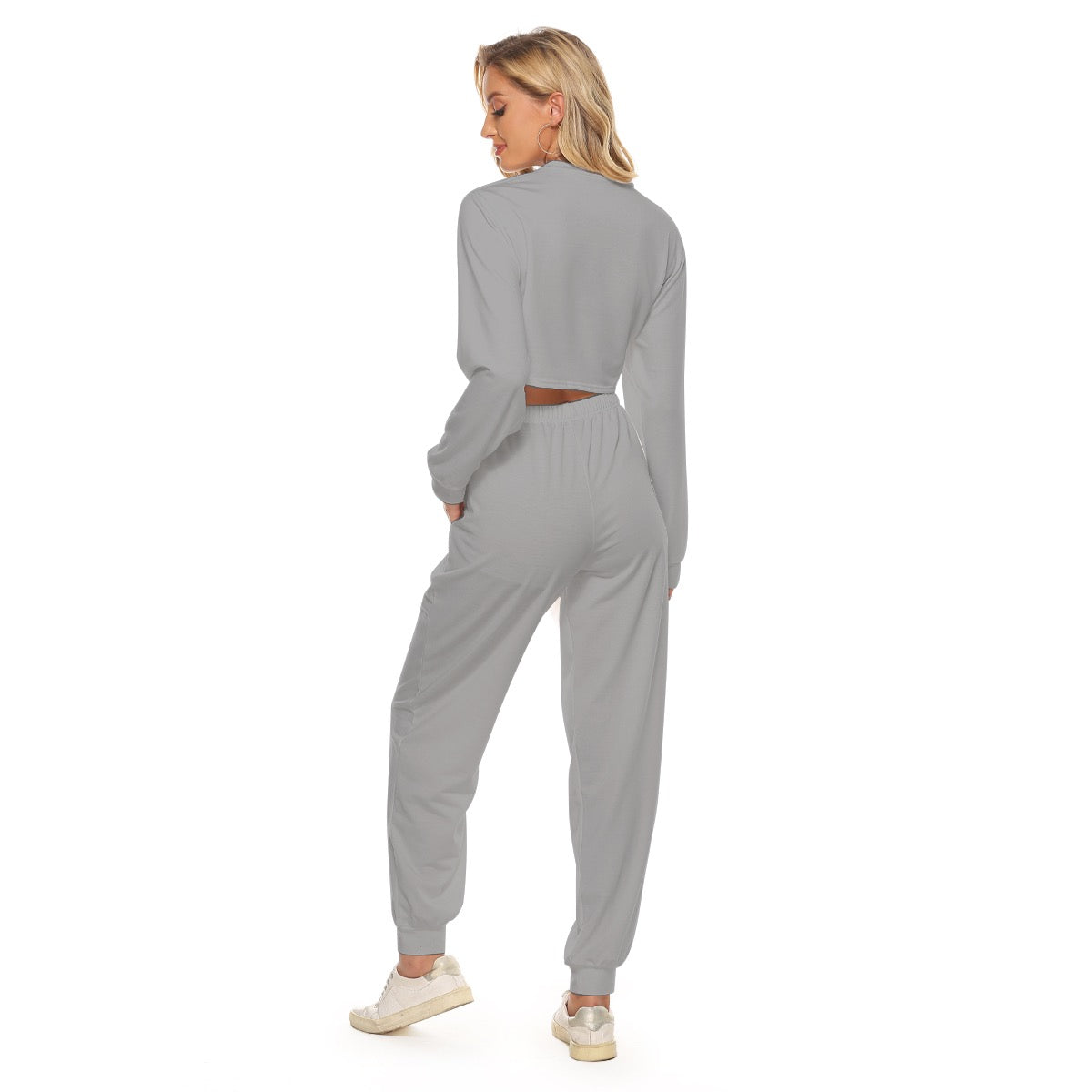 All-Over Print Women's Crop Sweatshirt Suit